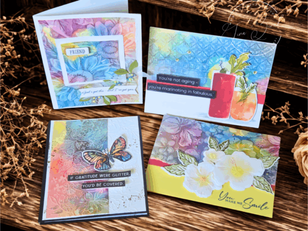 How to Make Gorgeous DIY Backgrounds with Ink, Water & Embossing ...